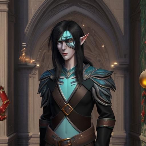 Hyperdetailed Christmas Elf in Academic Art Style