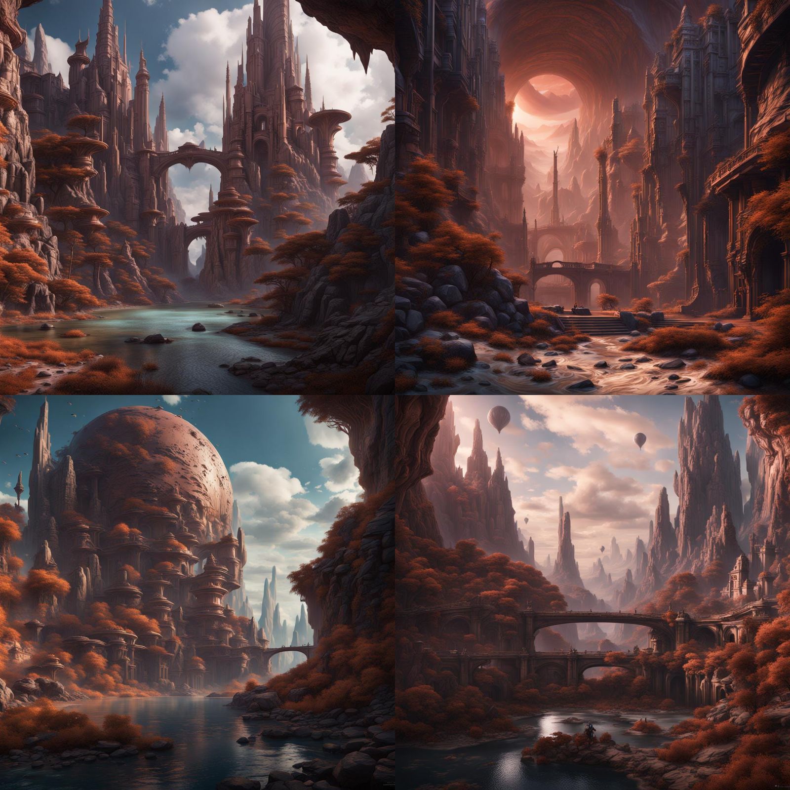 Robert A. Heinlein in Detailed Matte Painting Style