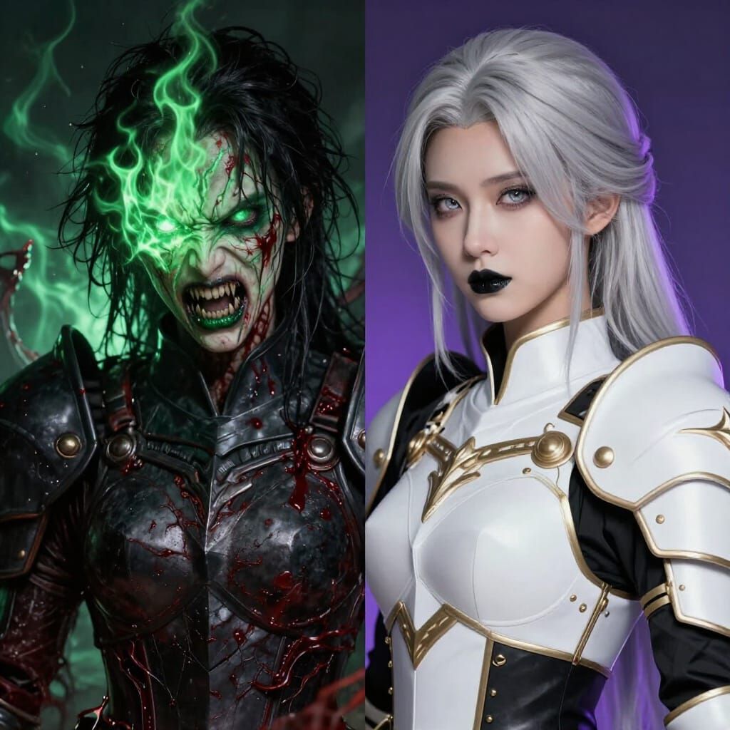 Corrupted Battle Sister vs Serene Counterpart