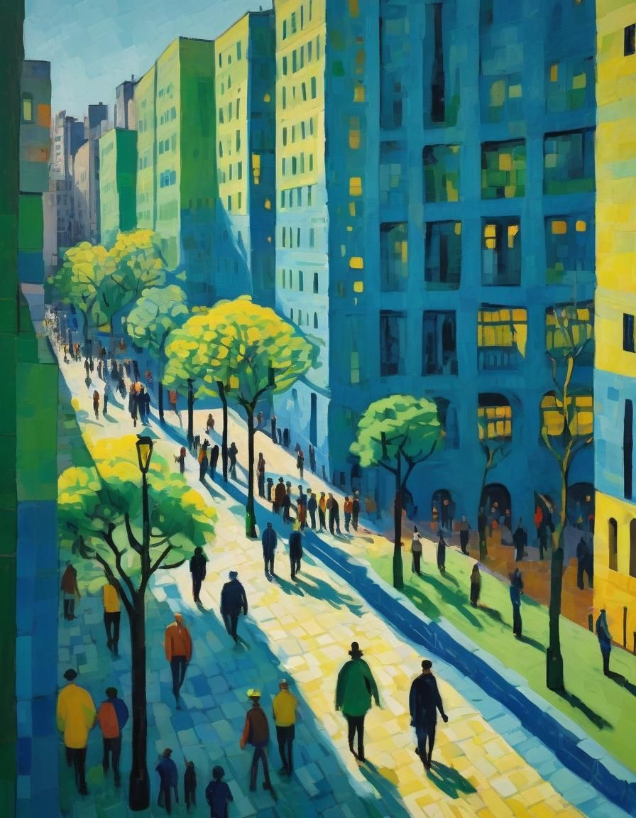 Fauvist Cityscape Painting of London's Barbican