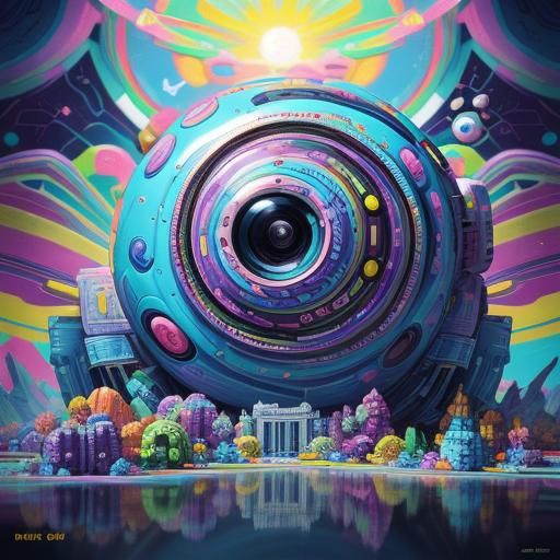 Sci-Fi Movie Scene in Candy Art Style