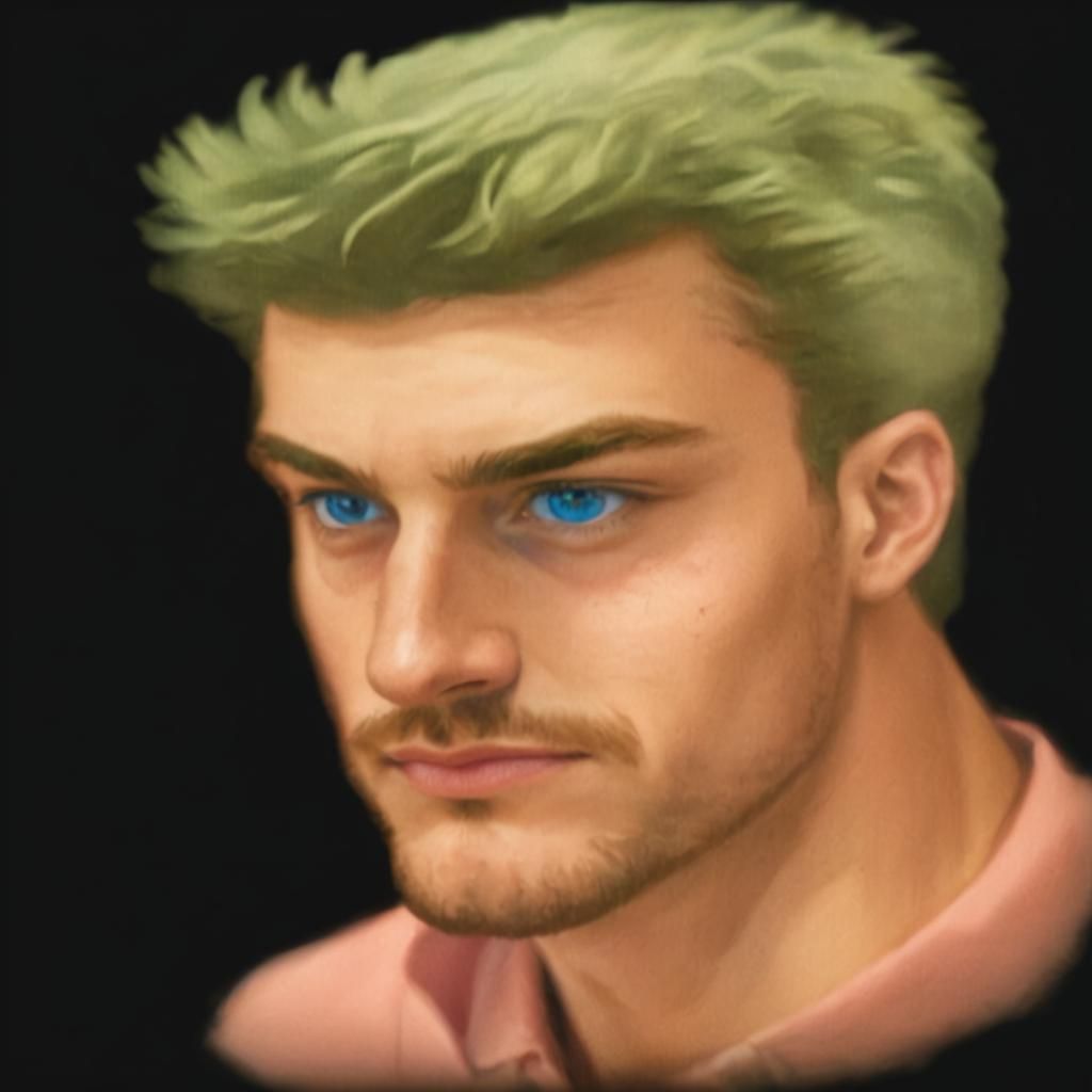 1980s Style Portrait of Joe in American Realism