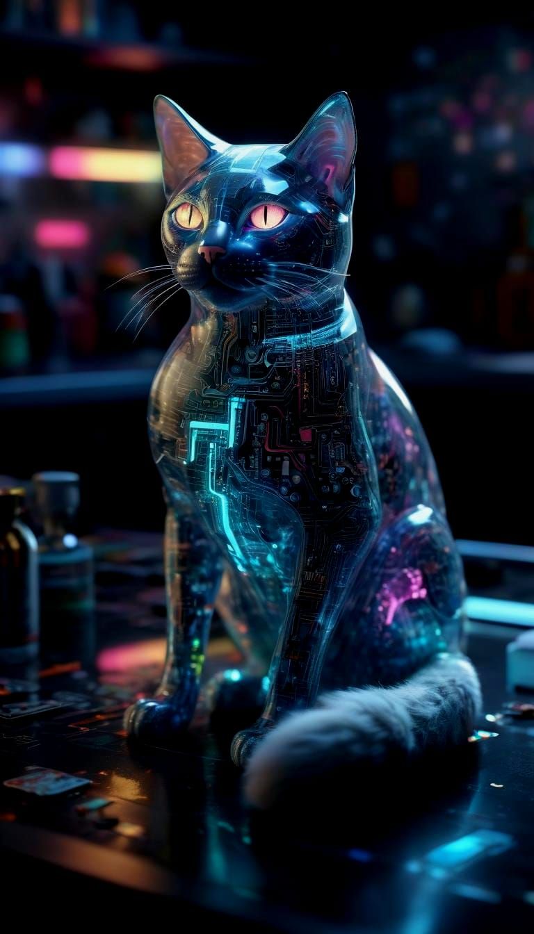 Hyper Realistic Cyber Kitty in Vivid 8K