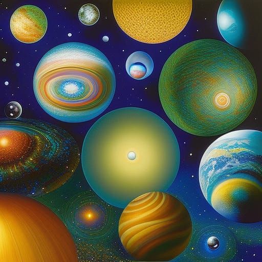 Galactic Marbles: Precision and Detail in Digital Art