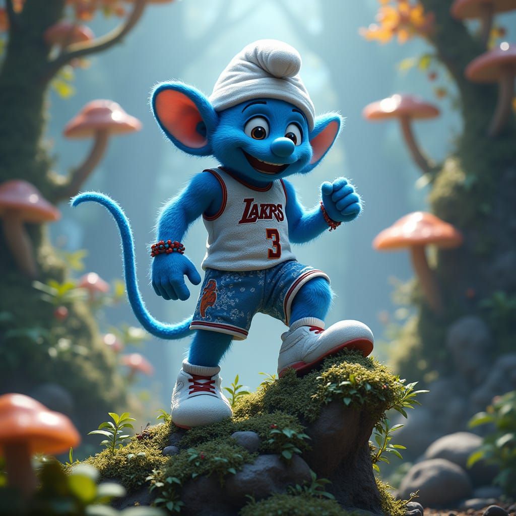 Smurfbasket Hero: LeBron James Meets Smurf in Epic Fantasy