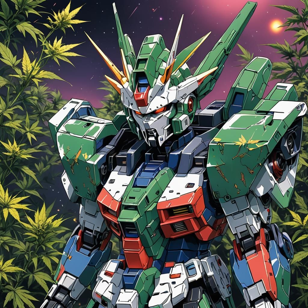 Weed Gundam: Cel-Shaded Anime Manga Scan
