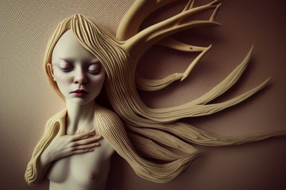 Surreal Sun and Moon Bed Fairytale Scene