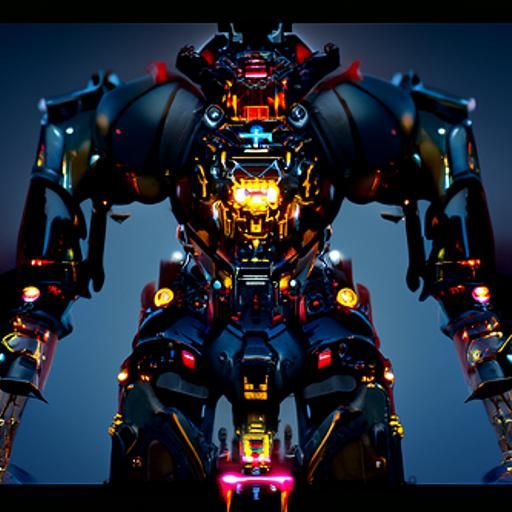 Cyberpunk Pacific Rim Mecha Robot in Unreal Engine