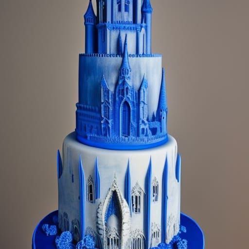 Cobalt blue gothic Cake