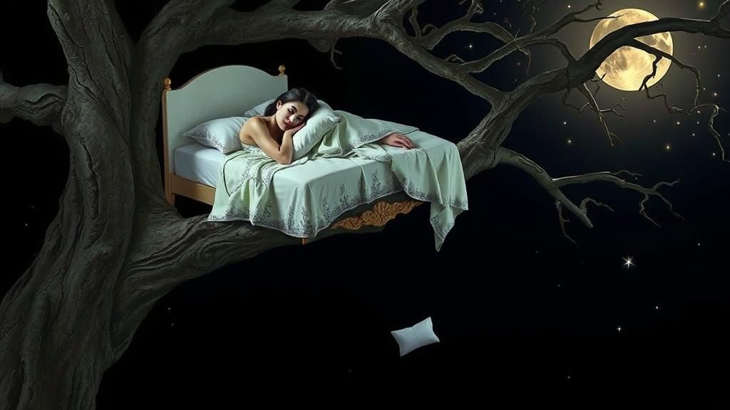 Dreamlike Slumber Above the Abyss: Surrealist Painting