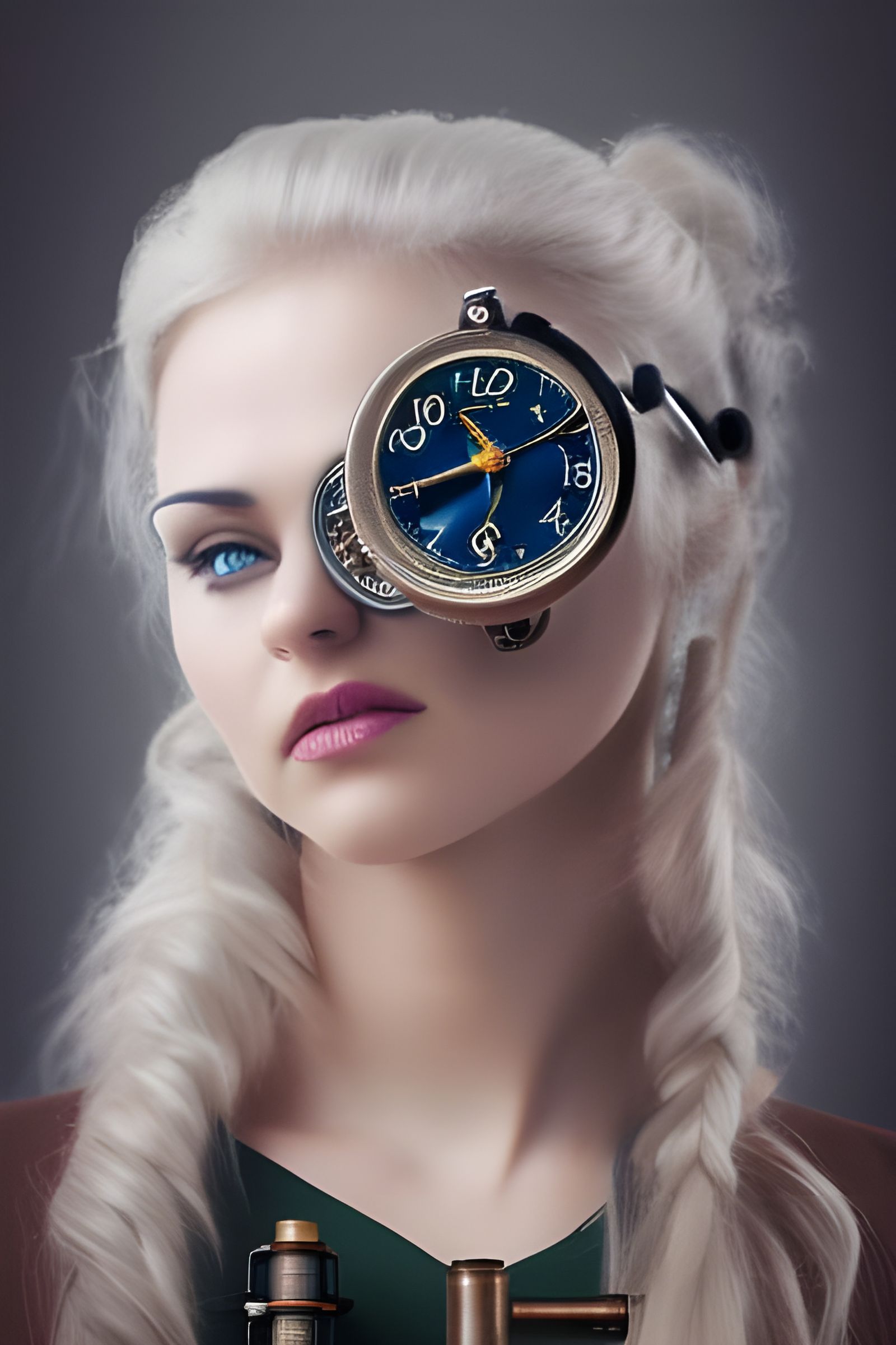 Steampunk Woman with Clockwork Eye