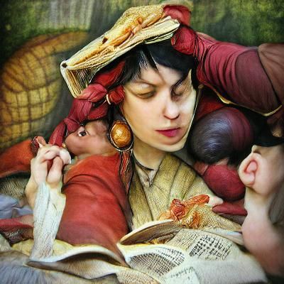Laura in Renaissance Storybook Illustration