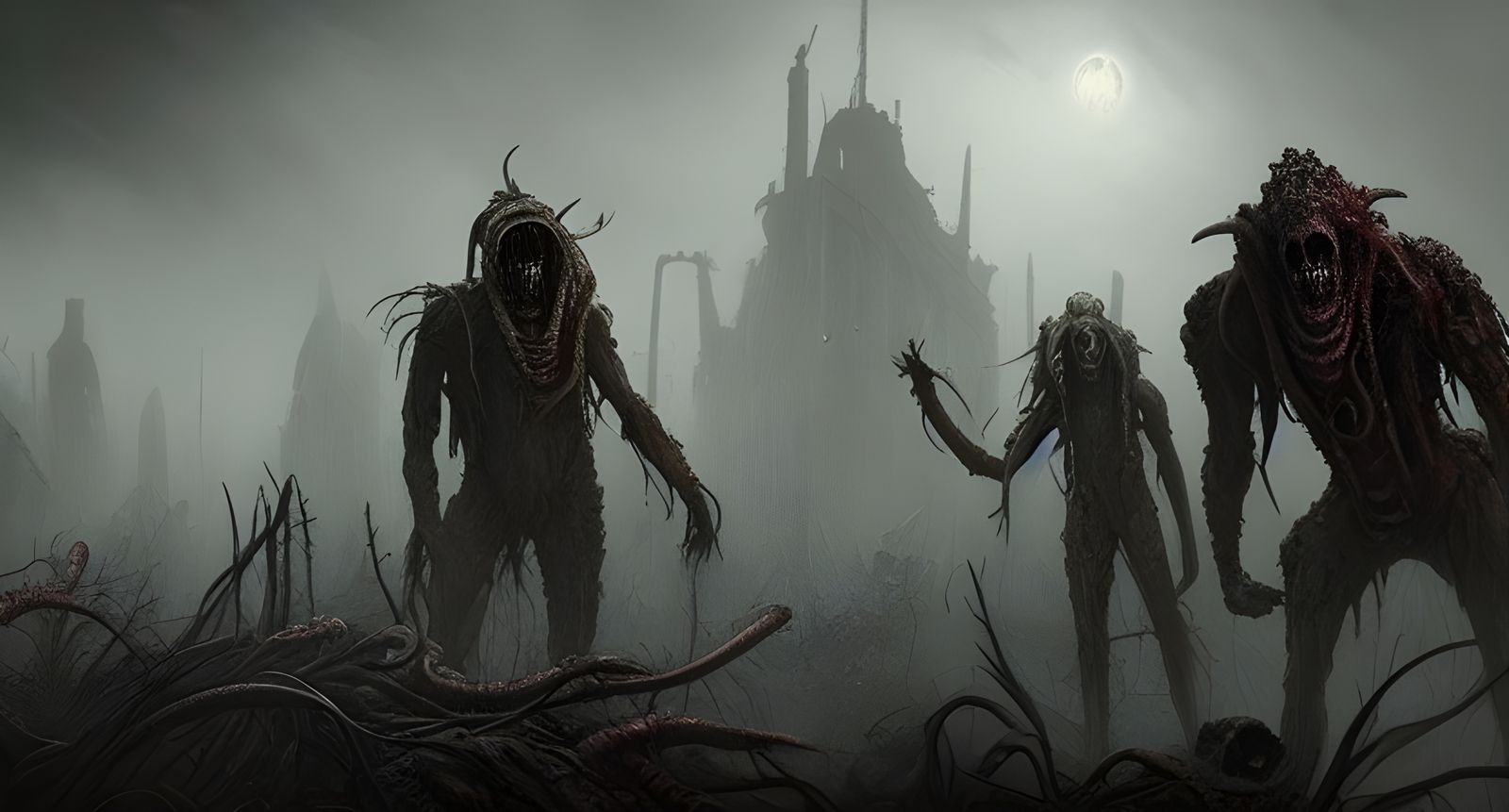 Dark Post-Apocalyptic World Ruined by Elder God