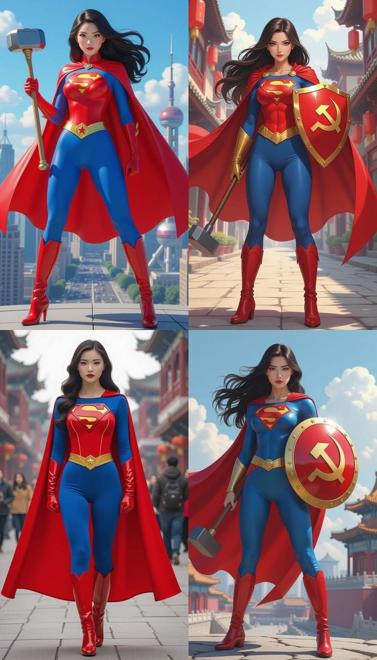 Chinese Communist Supergirl Saving Beijing in 8K HDR