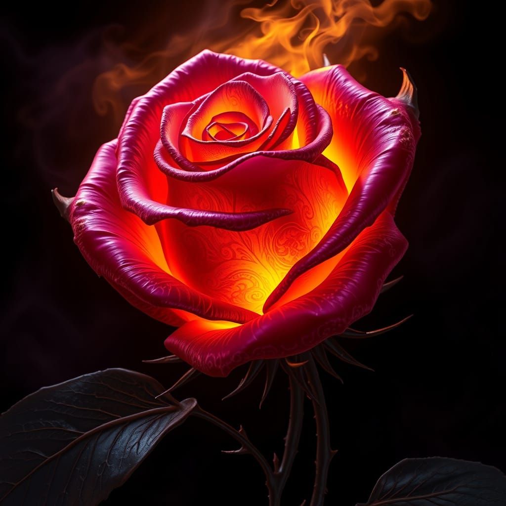burning ember rose