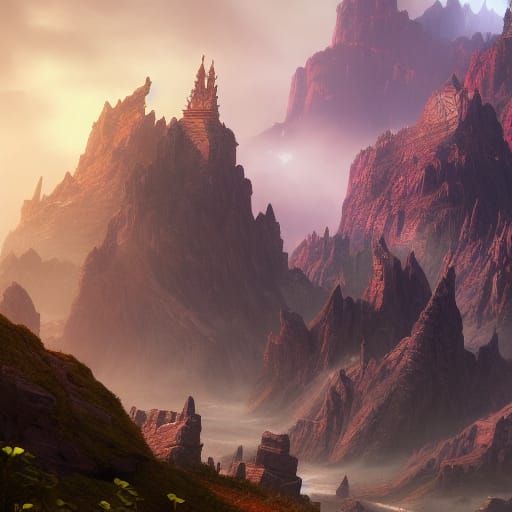 Detailed Dungeons and Dragons Matte Painting