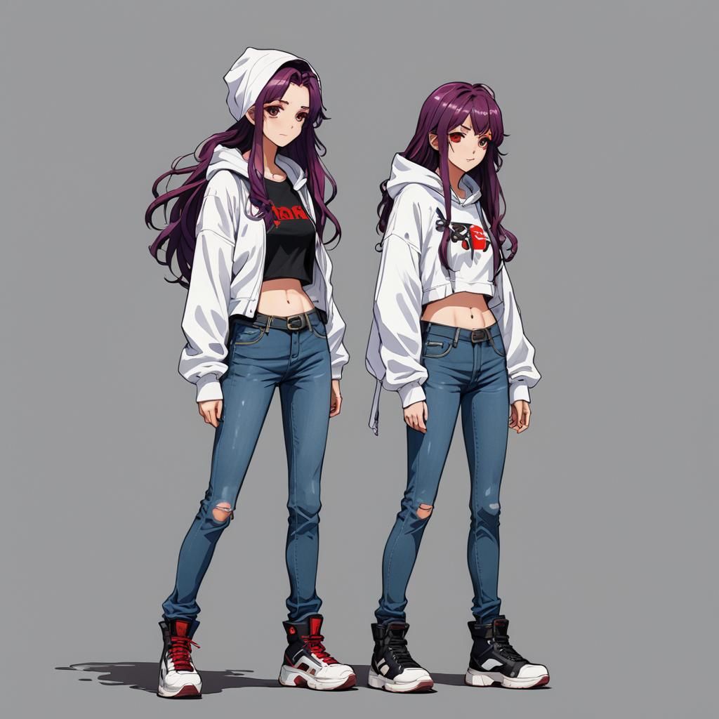 Anime Girls in Manga Style with Cel-Shading