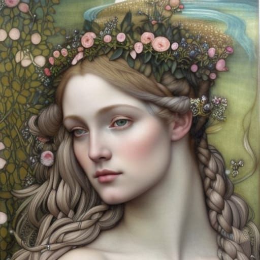 Celtic Beauty in Pre-Raphaelite Style