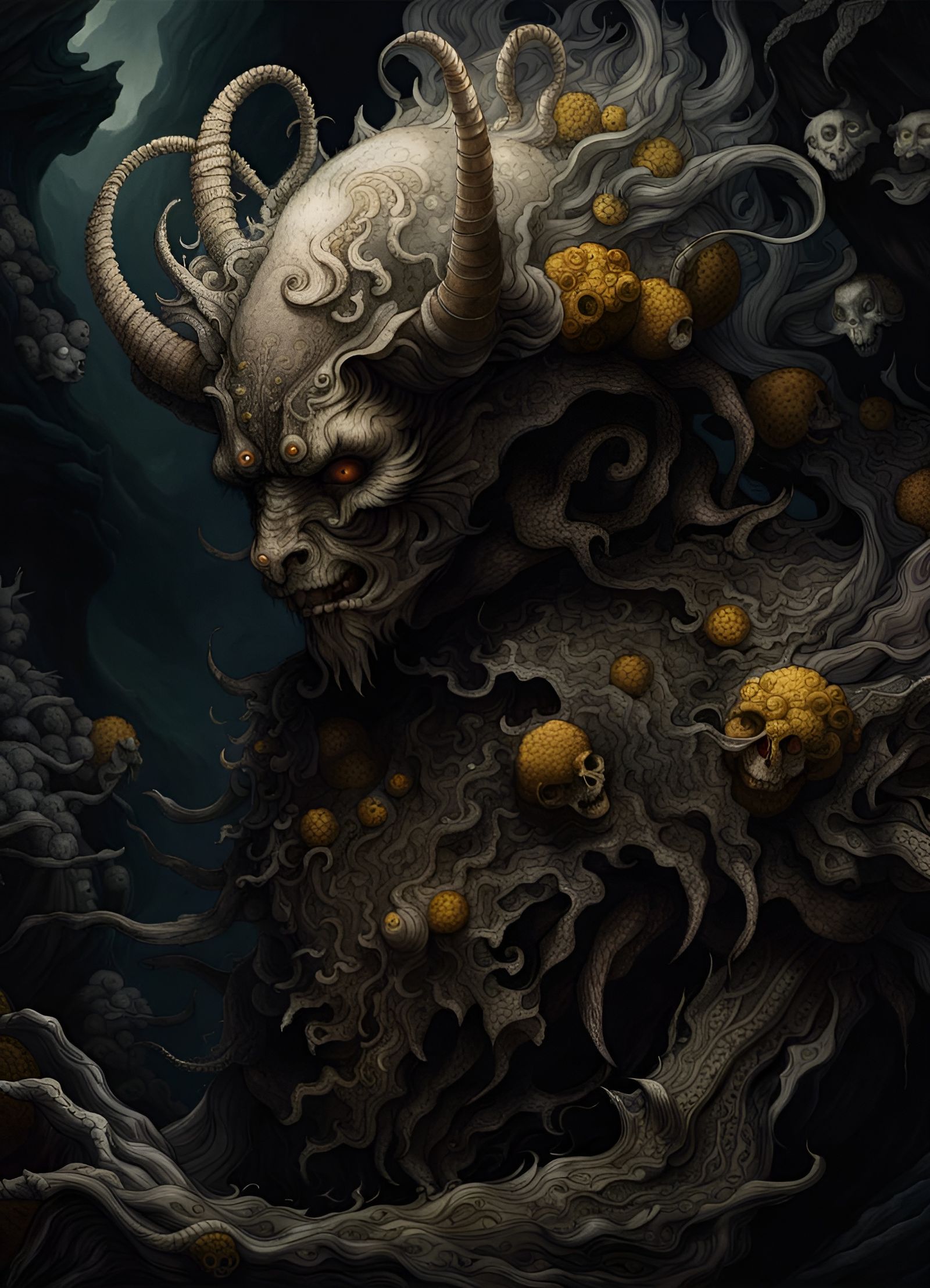 In the dark abyss of Hell