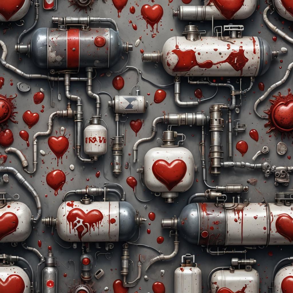 Biological Elements Linked to Gas Tanks: Fantasy Concept Art