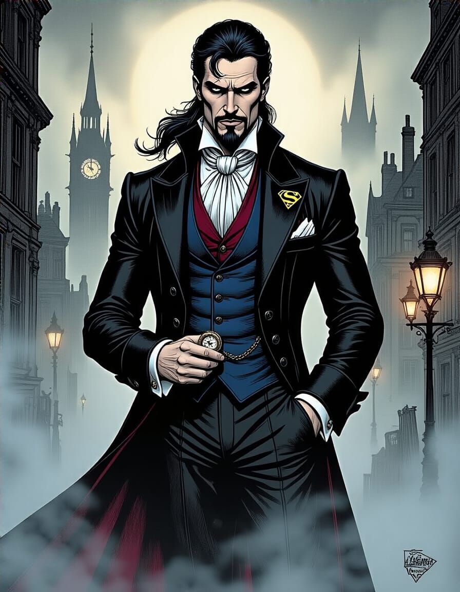 Victorian Gothic Superman in Gaslight City