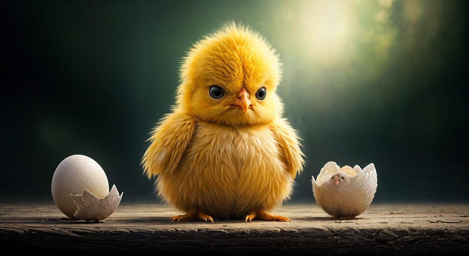Grumpy Chick Waiting: Dreamcore Digital Art
