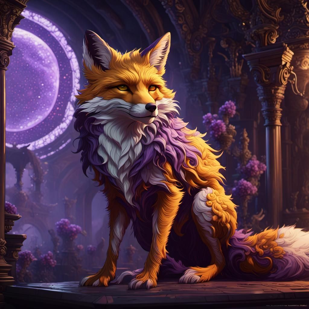 Fox in Dark Fantasy Style, Masterpiece