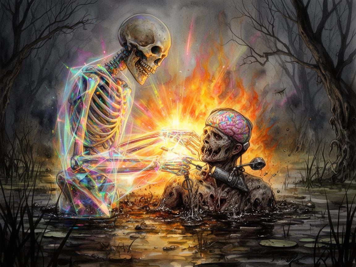 Cryptid Taxidermist Performs Brain Transplant in Swamp