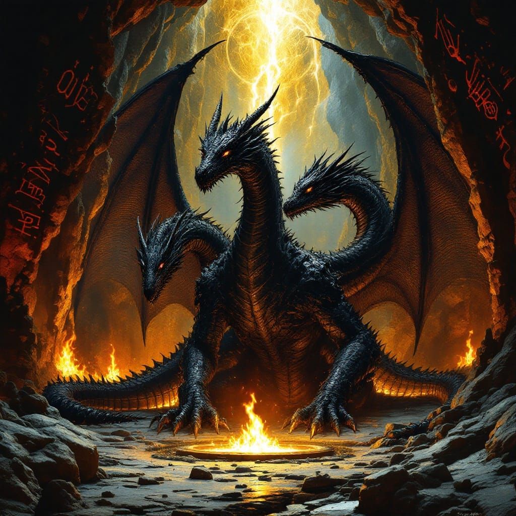 A black dragon beside Byron spoke.  In the distance there we...