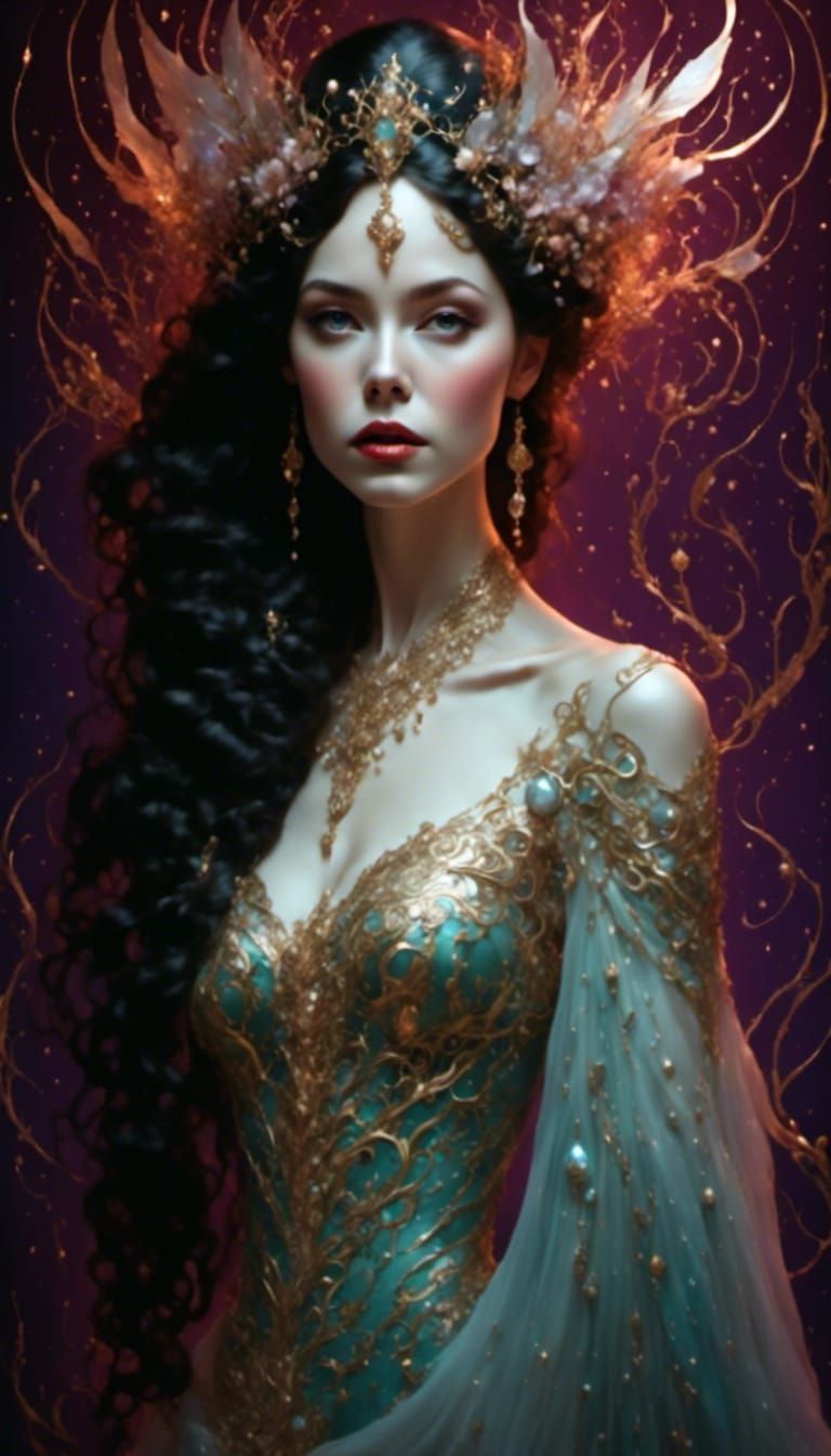 Ethereal Mermaid Portrait with Striking Eyes