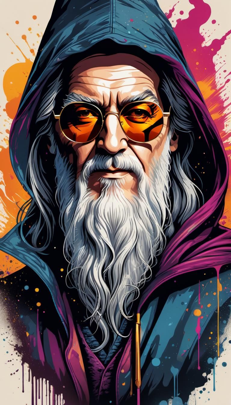 Dumbledore T-Shirt Design in Vintage Vector Style