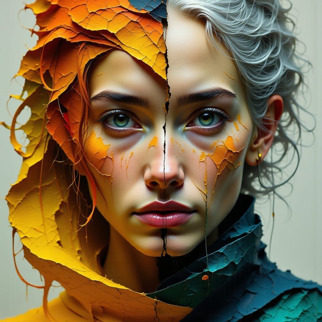 Portrait: Youth and Old Age, Matte Painting Style