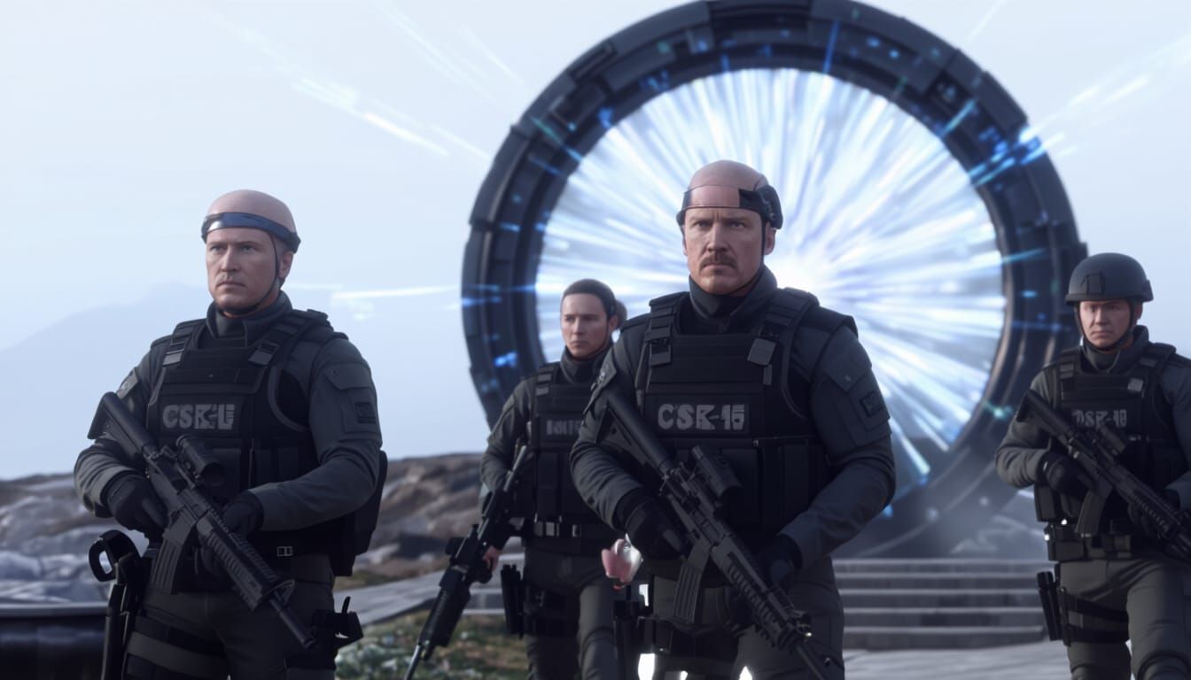 CSK-1 Team Prepares for Mission at Alien Stargate