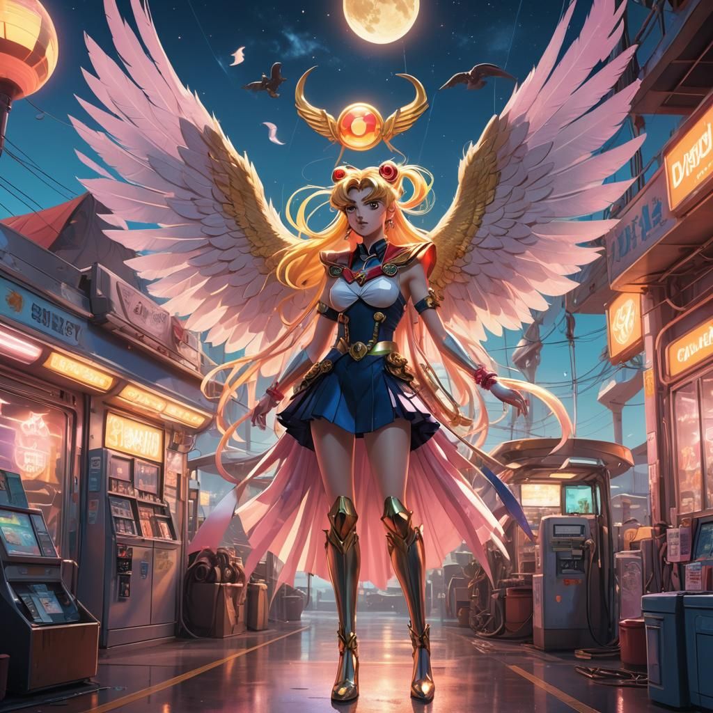 Sailor Moon and the Alien Gas Station