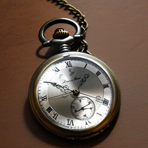 Antique-Style Pocket Watch and Chain