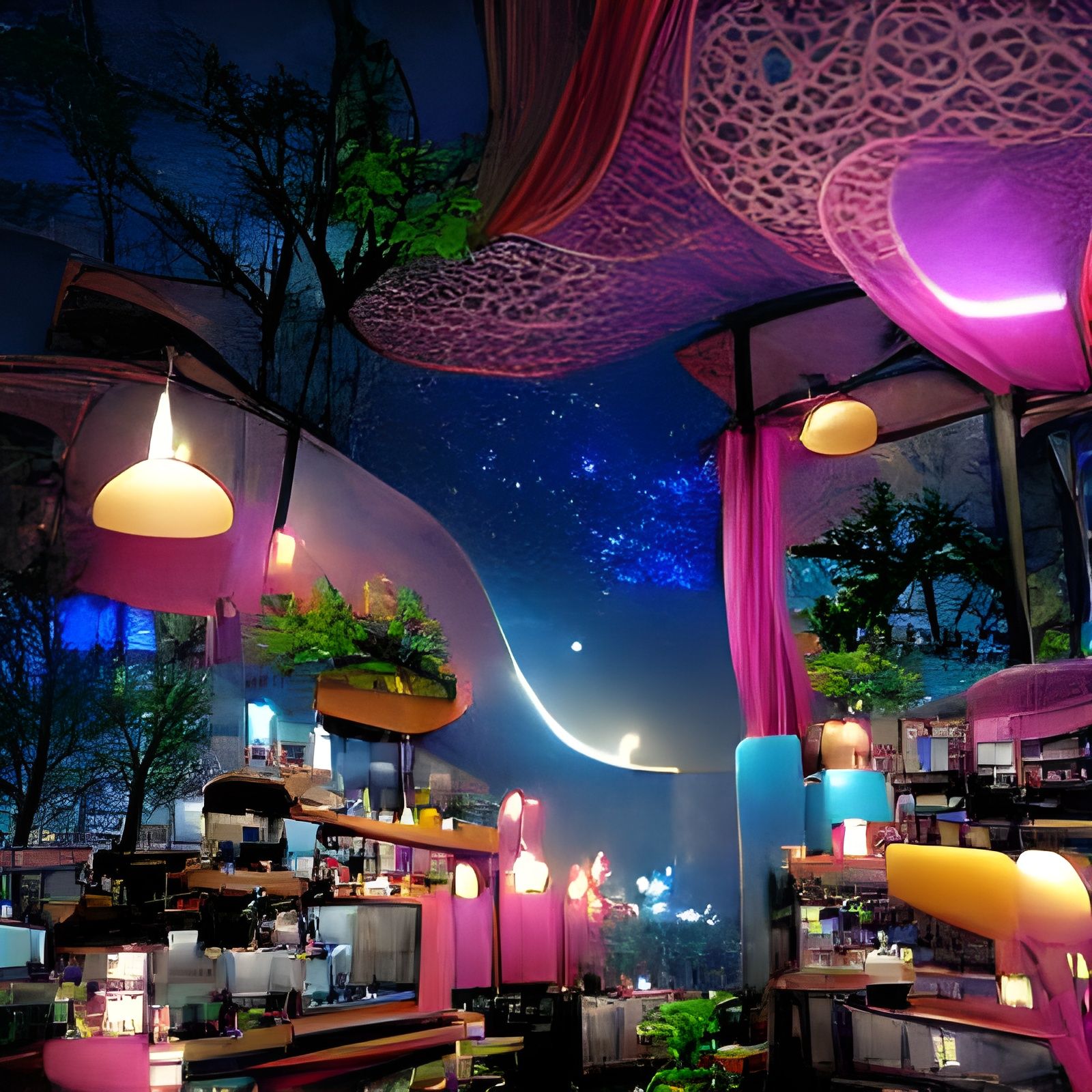 AI Realization of a Boundless NightCafe