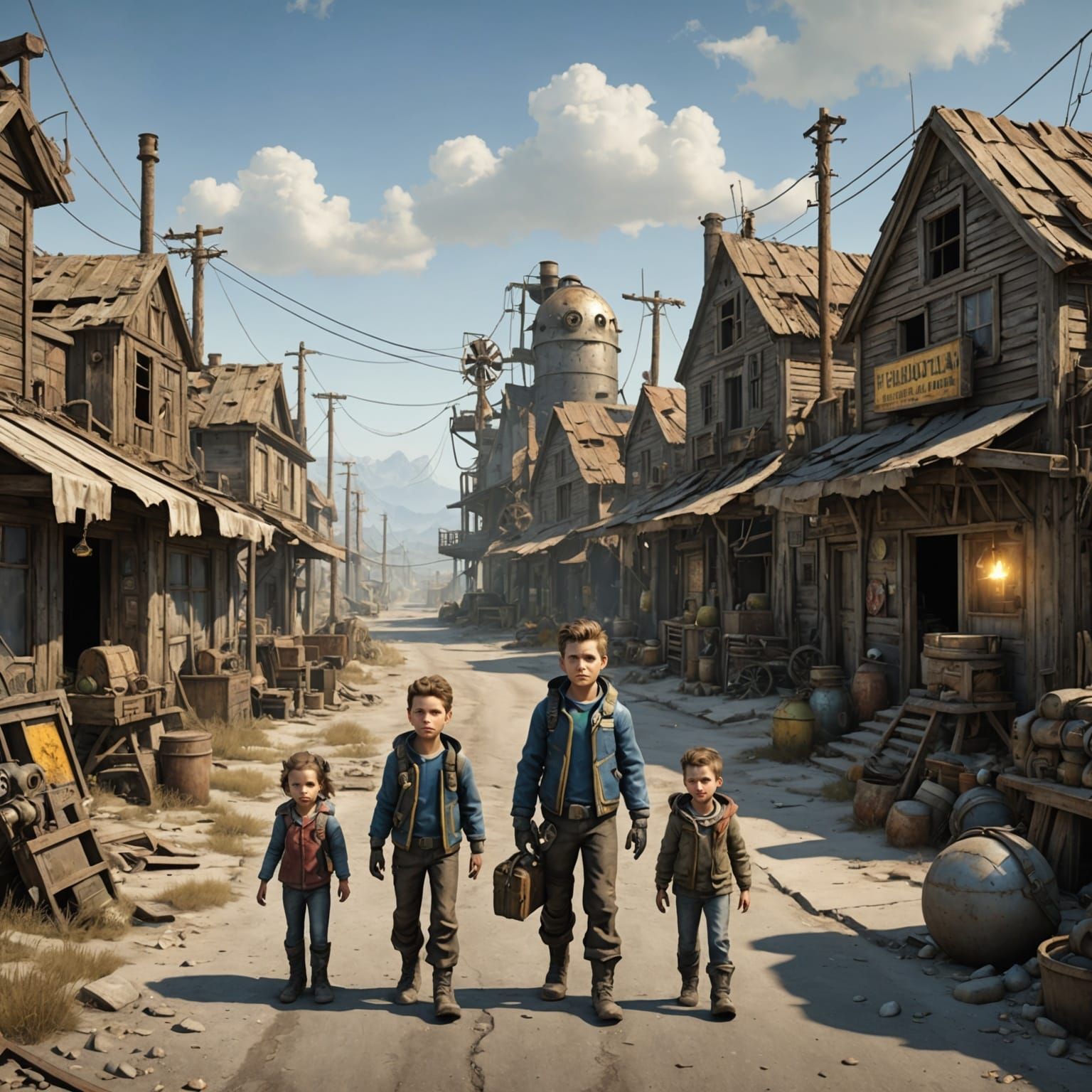 Post-Apocalyptic Coastal Village Inspired by Fallout