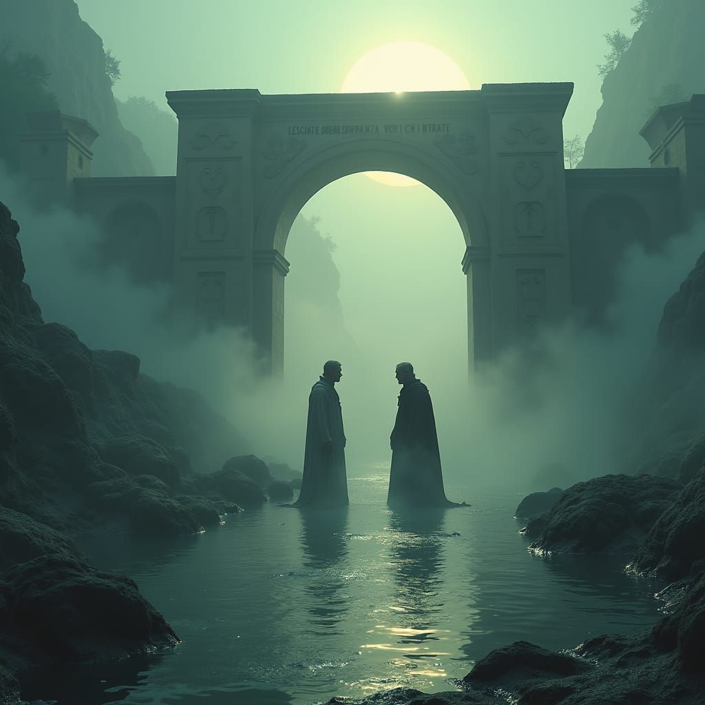 Dante and Virgil at the River Styx