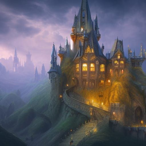 Fairytale Castle: Detailed Matte Painting