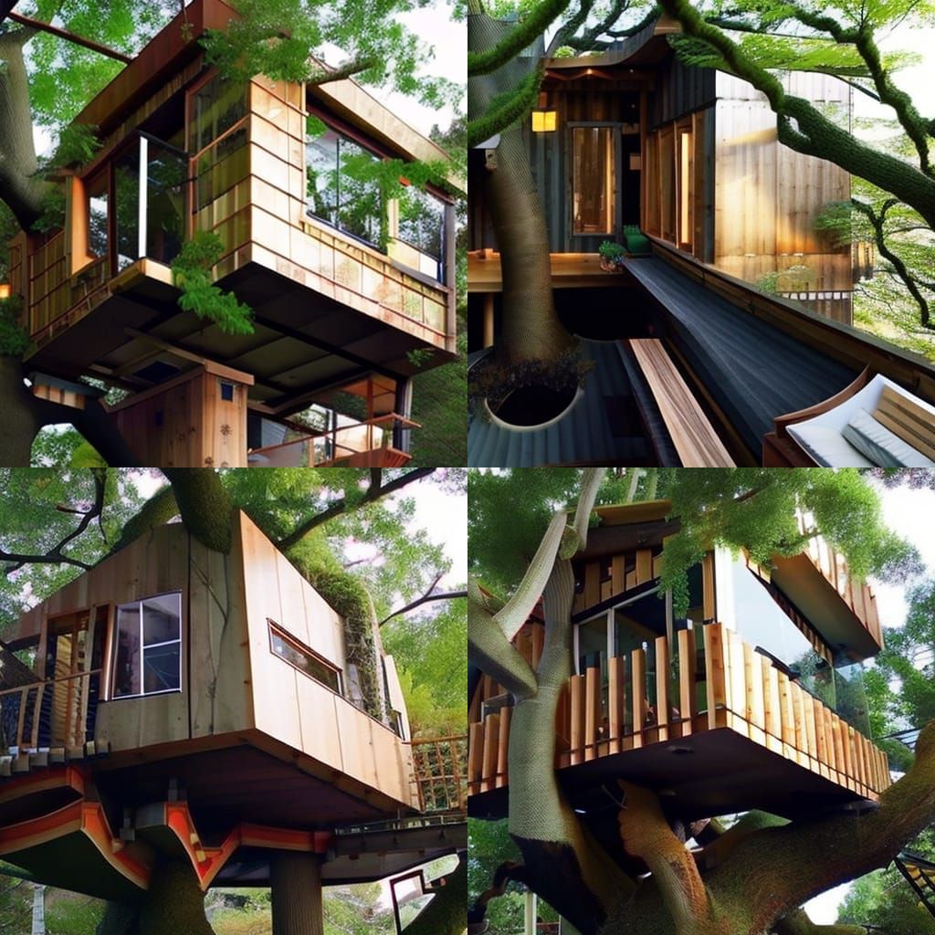 Futuristic Urban Treehouse Japanese Tea House Design