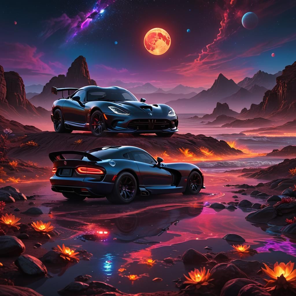 Sci-Fi Dodge Viper by Dark Red Ocean