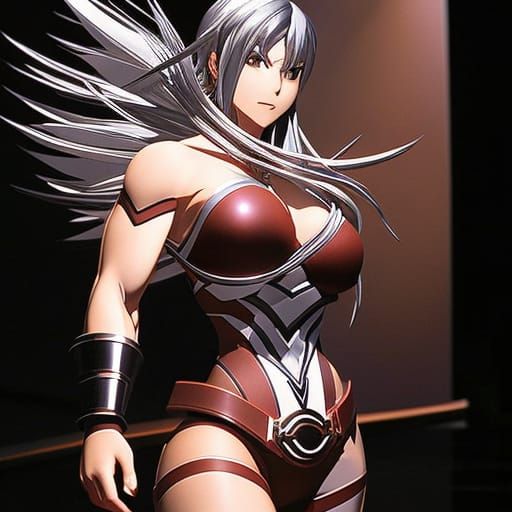 Anime Portrait of a Bodybuilder on Stage