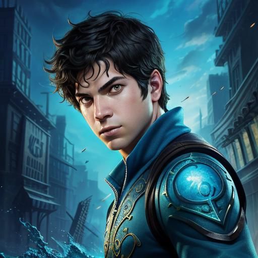 Hyperrealistic Percy Jackson Concept Art