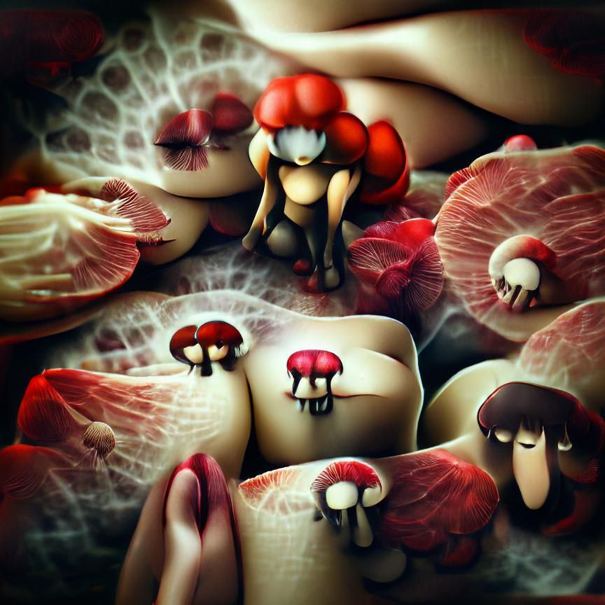 Surreal Mushrooms Artwork
