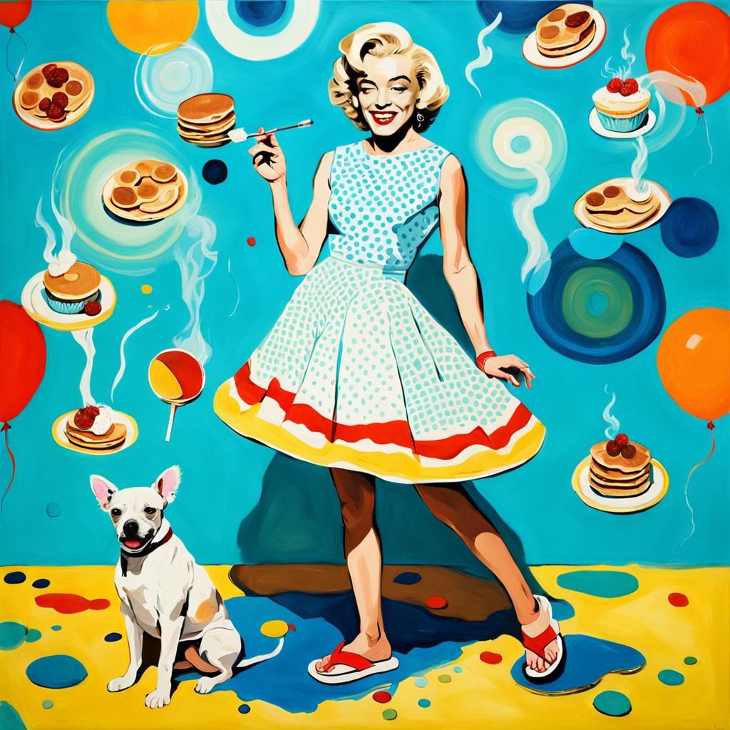 Peewee Herman as Marilyn: Abstract Art Portrait