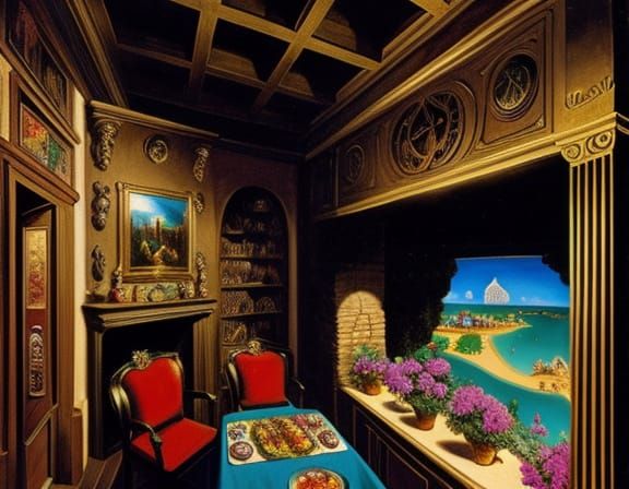 Surreal Cookie Dungeon in Metaphysical Style