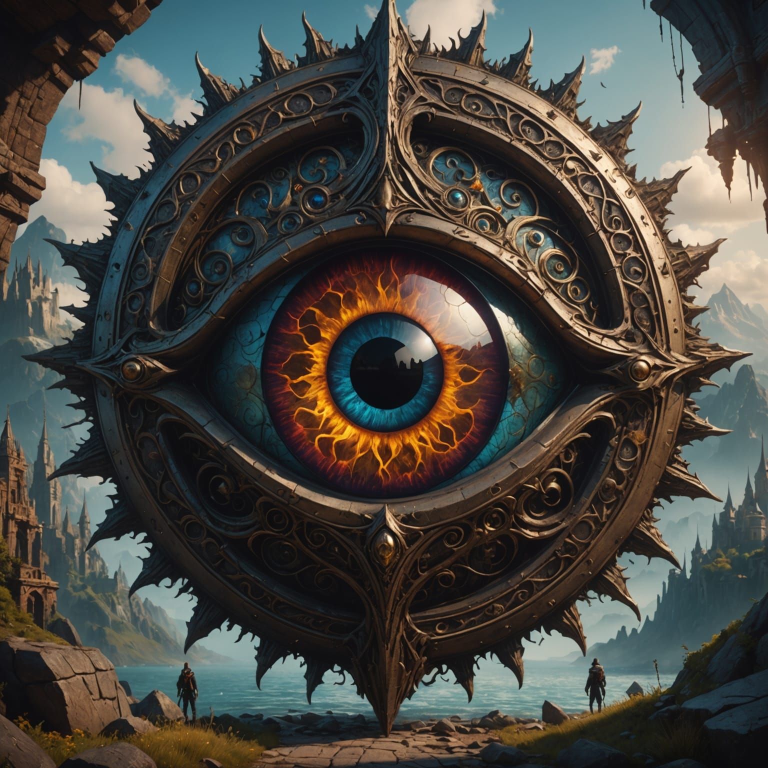 Fantastical Eye of Beholder in Detailed Matte Painting