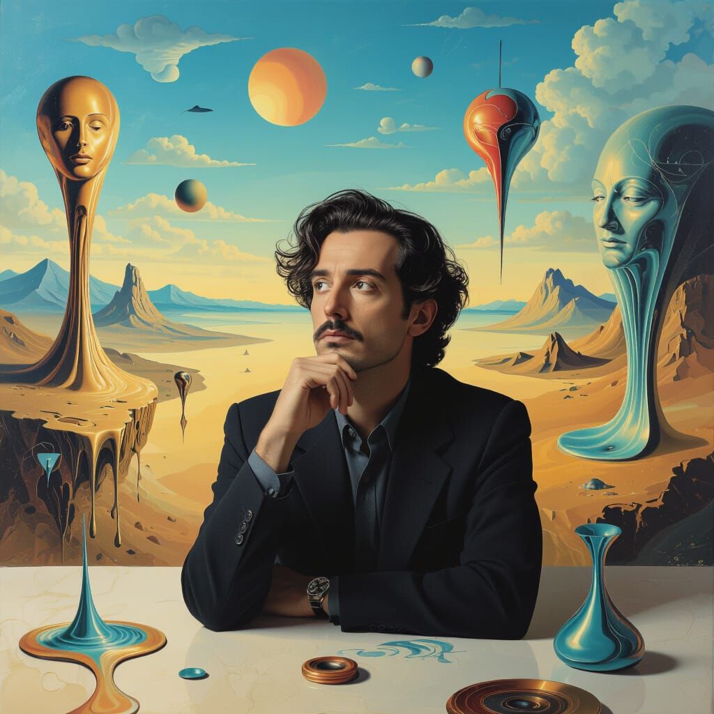 Dreamlike State: Surreal Landscape with Neon Aesthetic