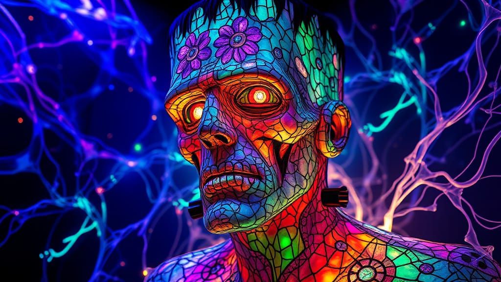 Frankenstein's Monster: Heavenly Light Sculpture