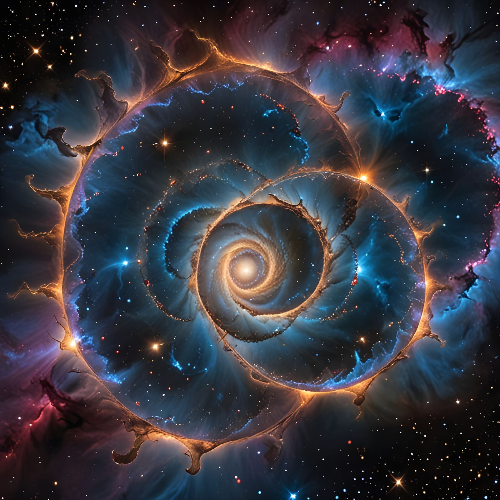 Cosmic Birthplace: Stellar Nursery in Vibrant Hues